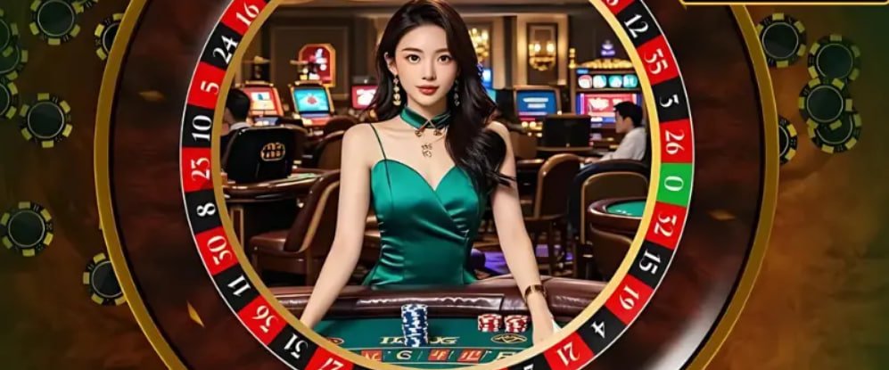 Antarmuka permainan Baccarat live di wso slot dengan dealer dan area taruhan